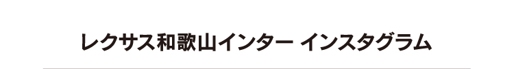 SNS レクサス和歌山インターインスタグラム